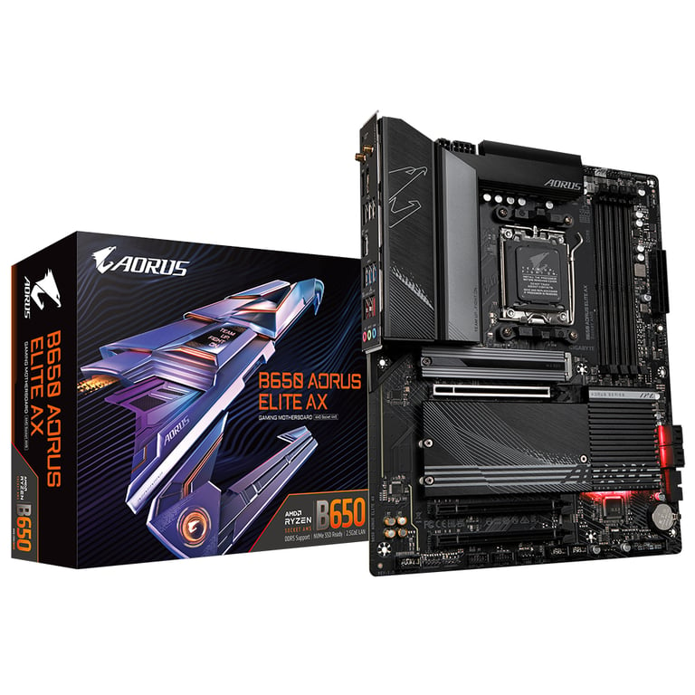 Gigabyte B650 AORUS ELITE AX 1.0 AMD B650 Emplacement AM5 ATX - Neuf