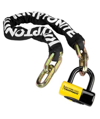 Kryptonite 999485 Candado para bicicletas Negro, Blanco, Amarillo 1000 mm Candado de cadena