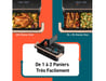 Cosori Dual Blaze Twinfry Chef Edition Double 10 L Autonome 2800 W Friteuse d'air chaud Gris foncé, Or rose