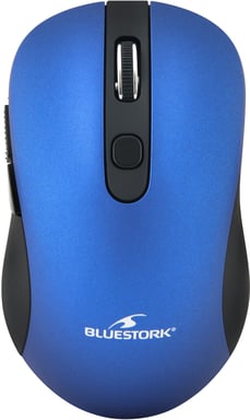 Ratón inalámbrico Bluestork Office60 (Negro/Azul)