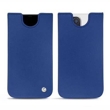 Pochette cuir Apple iPhone 13 Pro - Pochette - Bleu - Cuir lisse