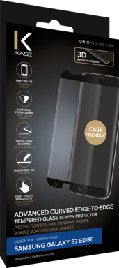 Protezione avanzata dello schermo in vetro temperato edge-to-edge per Samsung Galaxy S7 Edge, nero