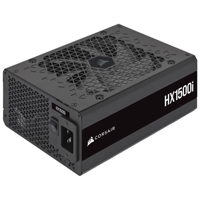 CORSAIR HX1500i Bloc d'alimentation 1500 Watts ATX 3.0 Silencieuse Certifié 80 PLUS Platinum CP 9020261 EU Neuf