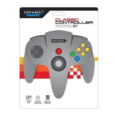 Retro-Bit N64 Class Controller Gris
