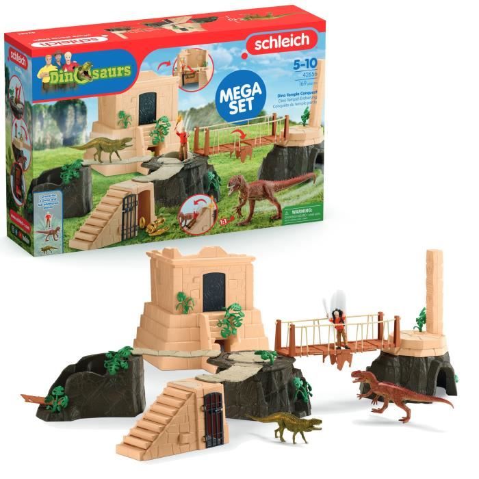 Grande Conquête du temple perdu Playset figurines SCHLEICH 42656 Dinosaurs Dès - vue 2