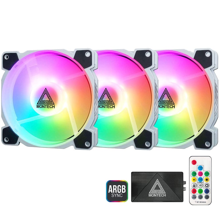Montech Lot de 3 Ventilateurs de boitier Z3 Pro RGB 12cm Neuf