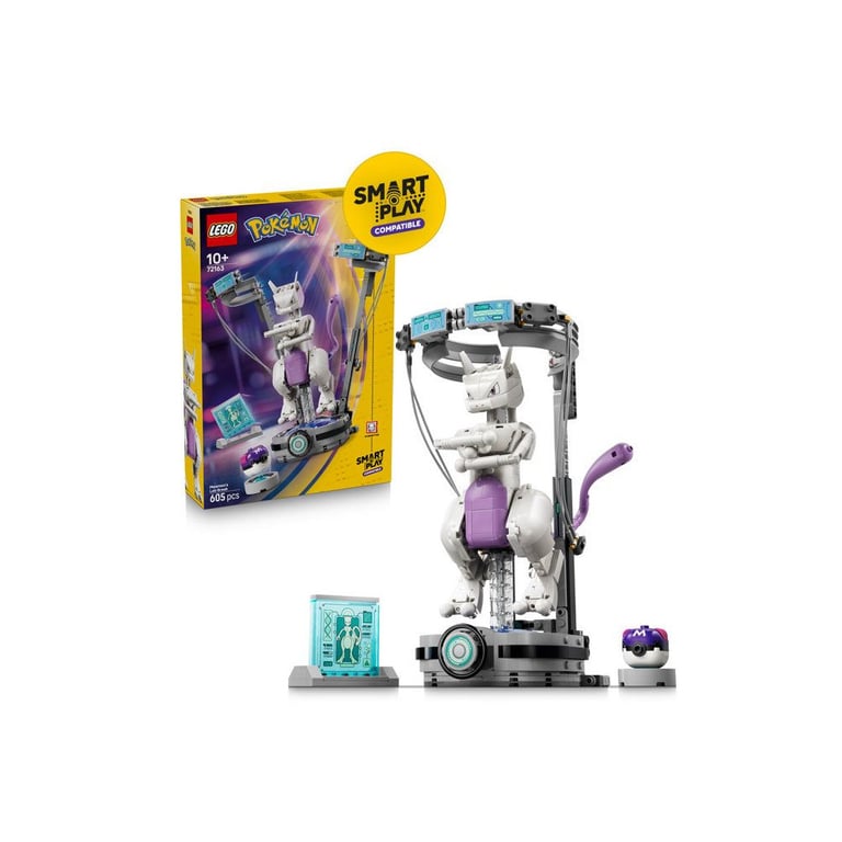 Set de construction LEGO Pokémon SMART Play 72163 Évasion du laboratoire de Méwtwo 605 pièces Noir/Rose/Purple/Teal - Neuf