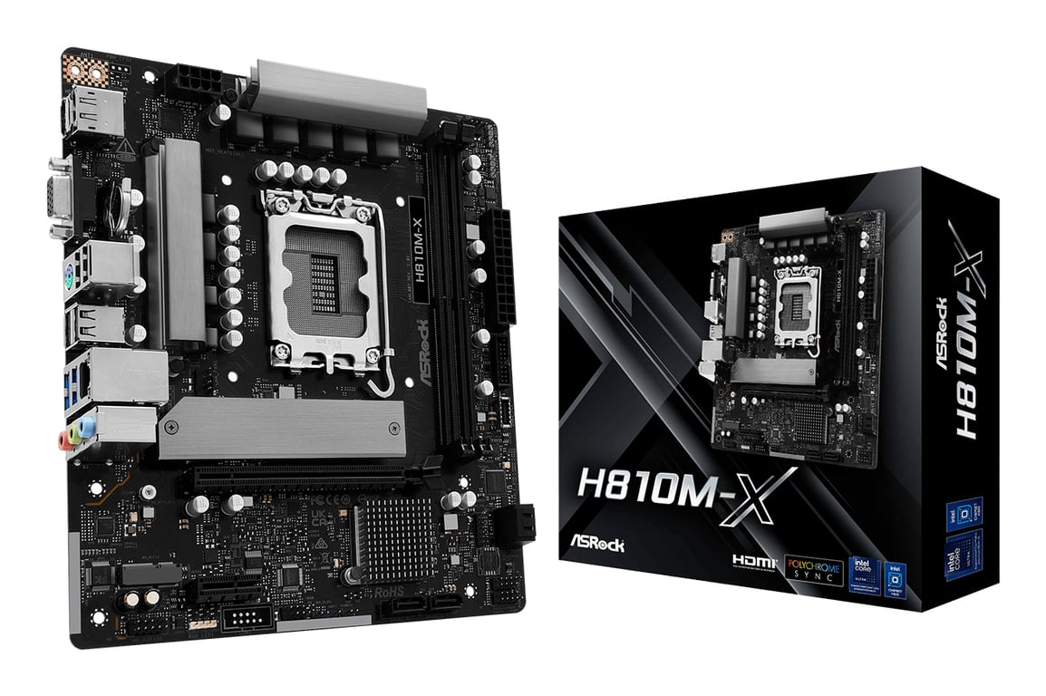 Asrock H810M X micro ATX Neuf - vue 2