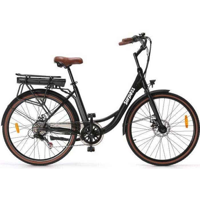 Vélo Électrique SURPASS SURVAEVILLENOIR 26'' Noir 6 vitesses Batterie 10 Ah  - Surpass