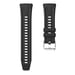 Bracelet en silicone incurvé compatible avec Huawei GT6 Pro avec boucle argentée - Bracelet de remplacement Black