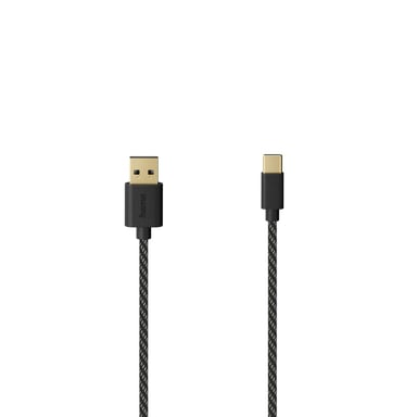 Cable USB-C, USB 2.0, dorado, textil, 1,50 m, se vende por separado