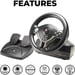 Subsonic SV200 Noir, Gris USB Volant + pédales Nintendo Switch, PC, PlayStation 4, Xbox