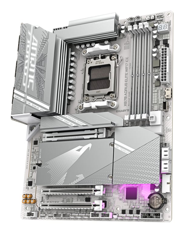 Gigabyte X870 AORUS ELITE WIFI7 ICE - vue 2