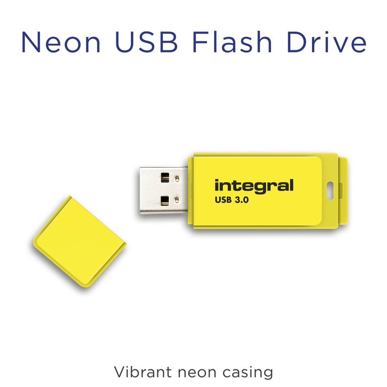 Integral INFD32GBNEONYL3.0 lecteur USB flash 32 Go USB Type-A 3.2 Gen 1 (3.1 Gen 1) Jaune - Neuf