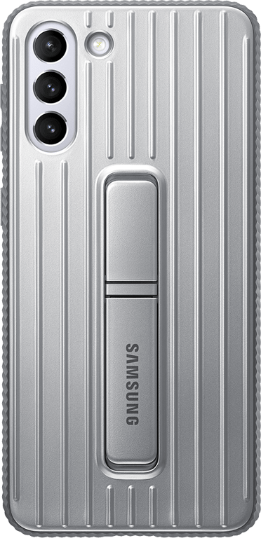 Coque Renforcée fonction Stand Gris Clair pour Samsung G S21+ 5G Samsung