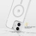 Guscio antibatterico invisibile antiurto magnetico per Apple iPhone 12 mini, trasparente