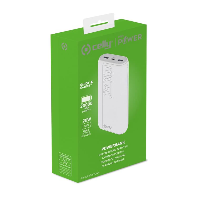 Celly PBPD20000EVOWH banque d'alimentation électrique 20000 mAh Neuf - vue 2