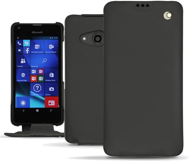 Housse cuir Microsoft Lumia 550 - 550 Dual Sim - Rabat verticalNoir