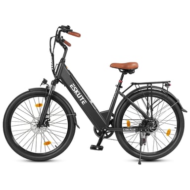 Bicicleta eléctrica ESKUTE C100 plus, 250W, 36V 13Ah, 26 pulgadas, negra.