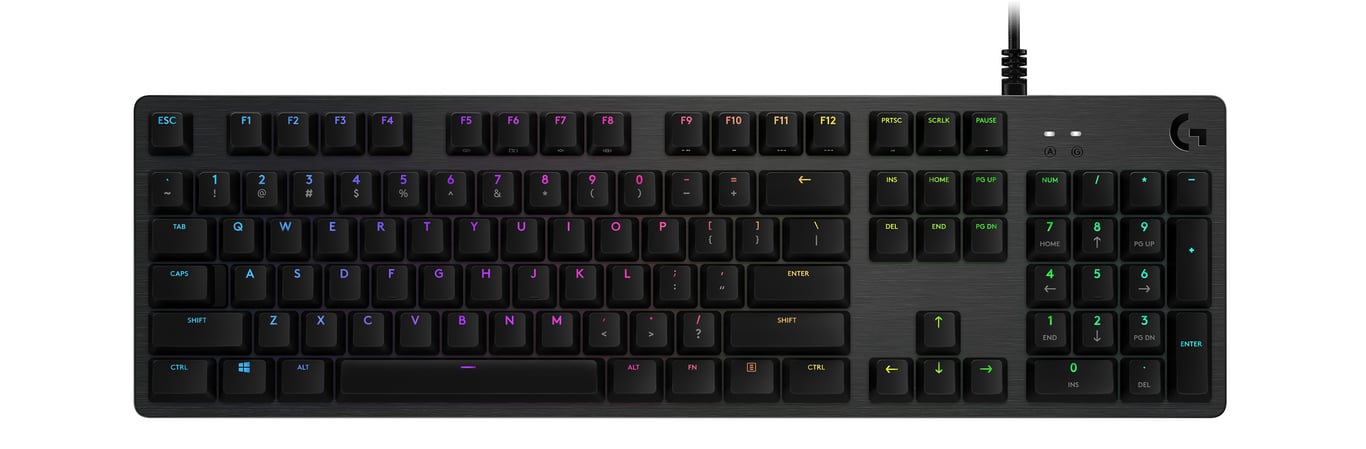 Logitech G G512 Carbon RGB Mechanical Gaming Keyboard, GX Blue (Clicky)  clavier USB AZERTY Français Charbon - Logitech G