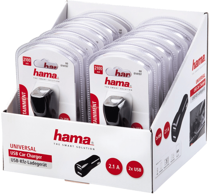 Chargeur USB de voiture Universal , 2,1 A, vendu à l'unité