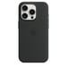 Coque en silicone avec MagSafe pour iPhone 15 Pro, Noir