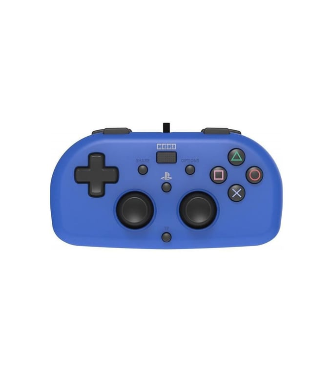 Hori Mini Manette Filaire Bleue Pour PS4 - Licence Officielle Sony - Hori