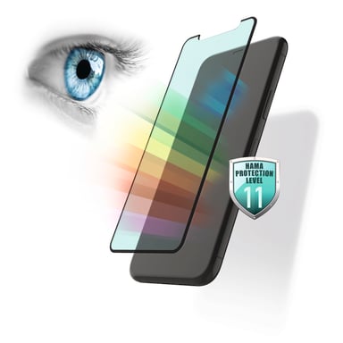 Cristal protector 3D de pantalla completa ''Anti-Bluelight+antibac . '' para iPhone 12/12 Pro