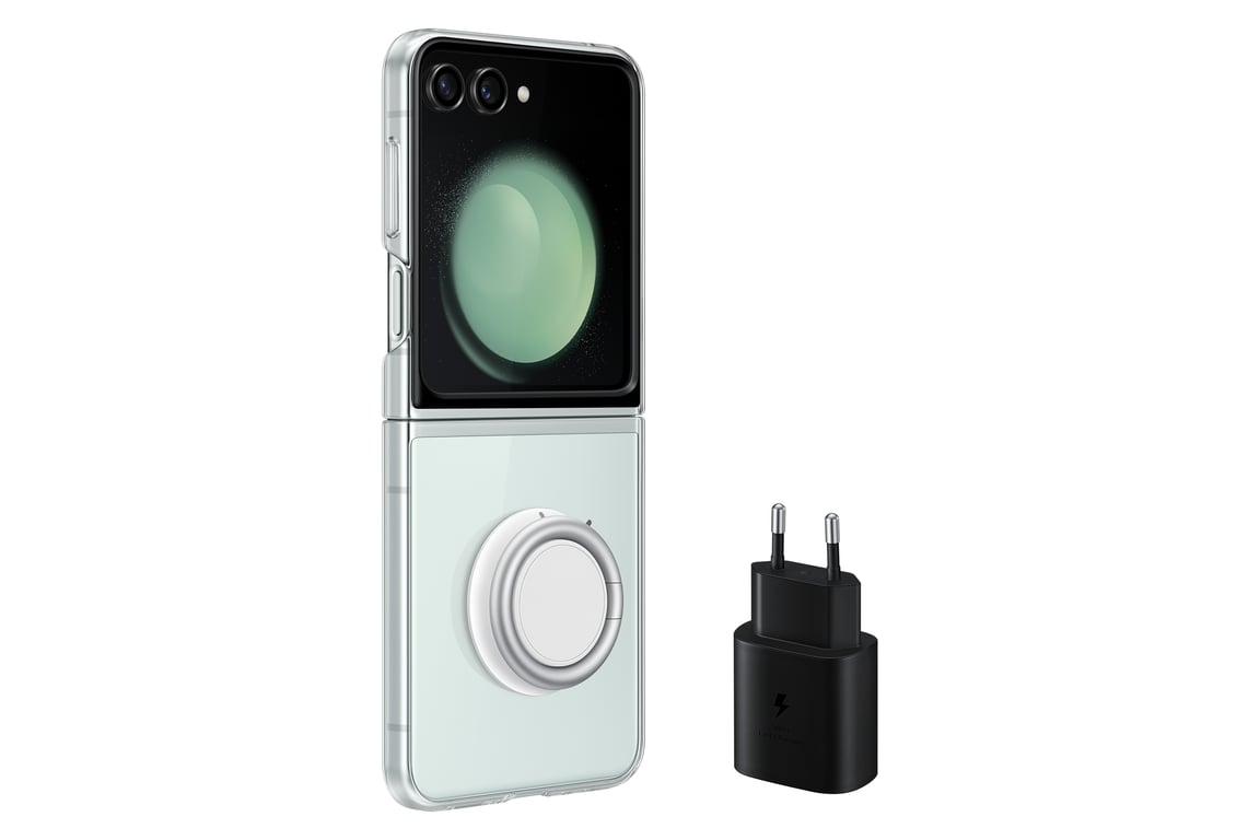 Pack Z Flip 5 transparente + secteur