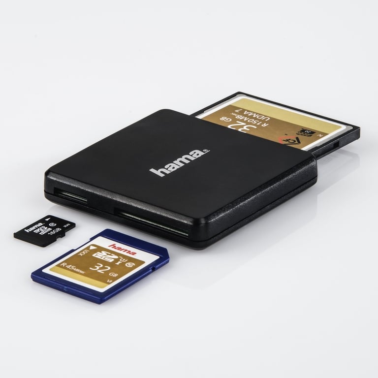 Hama USB 3.0 Card Reader Lecteur de carte CF I SD microSD MMCplus SDHC microSDHC SDXC microSDXC USB 3.0 - vue 3