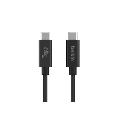 Belkin Cable de carga rápida y sincronización USB-C a USB-C 4.0 (240 W) de 2 m Negro