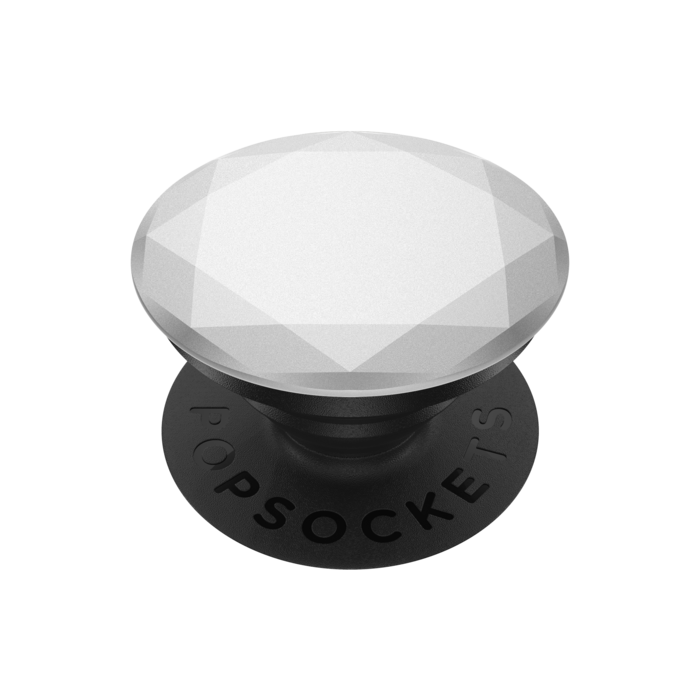 PopSockets PopGrip, Diamant Métallique Argent