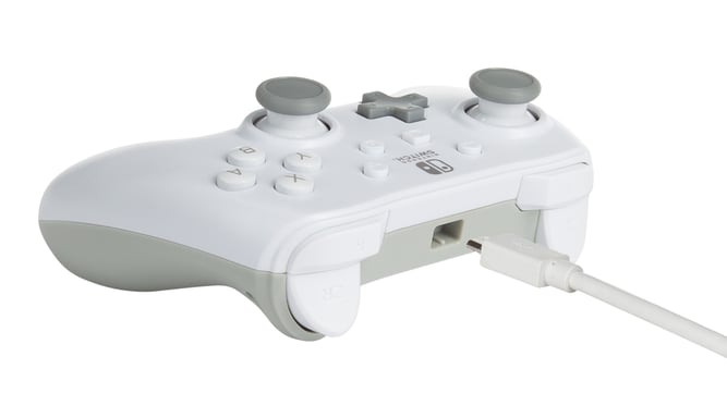 PowerA 1517033-01 mando y volante Gris, Blanco USB Gamepad Analógico Nintendo Switch