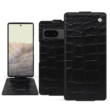 Housse cuir Google Pixel 7 -  - Noir - Cuir Abaca