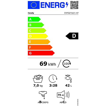 Lave-linge top CANDY CSTG27LE1-471 - Neuf