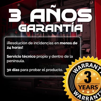 Pc Gaming Pack completo - AMD Ryzen 3 3200G, RAM 16 Gb, M.2 256 Gb + HDD 1 Tb, Gráfica integrada, Monitor 24'' FHD, ratón, Teclado, Alfombrilla, cascos, Windows 11 Pro, Wifi, PC Gamer - teclado Qwerty