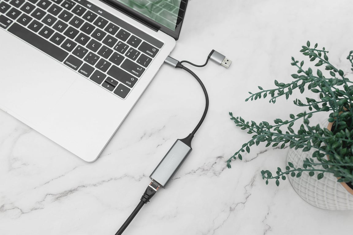 Digitus Adaptateur Gigabit Ethernet 2.5G USB Type C™ USB C™ + USB A USB 3.1 / 3.0 Neuf - vue 3
