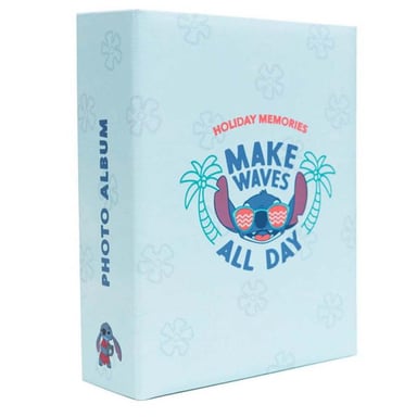 Disney Álbum de fotos Stitch 100 bolsillos rígido 10x15cm Azul Claro