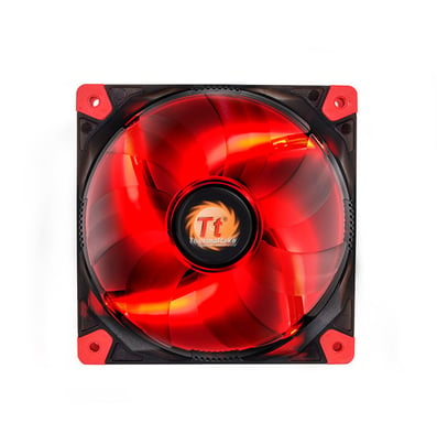 Thermaltake Luna 12 LED Re Case Ventilador PC 12 cm Negro, Rojo, Transparente