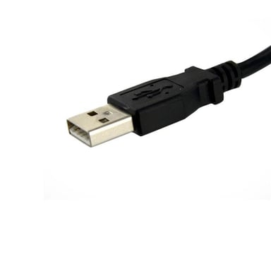 StarTech.com Cable de 91cm USB 2.0 para Montar Empotrar en Panel - Extensor Macho a Hembra USB A - Negro