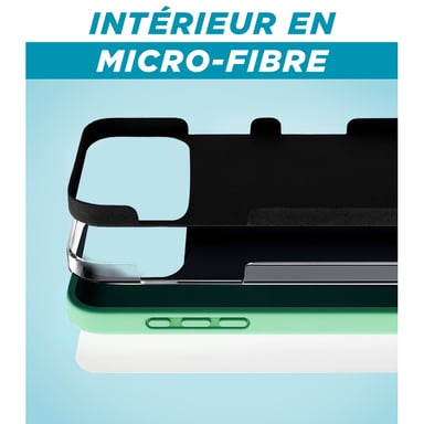 JAYM - Coque Silicone Menthe pour [ iPhone 17 Pro Max ] - 100% Silicone et Microfibre - Renforcée et Ultra Doux
