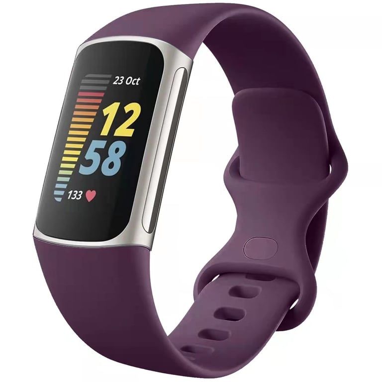 imoshion Bracelet silicone pour Fitbit Charge 5 / 6 - S - Violet - Neuf