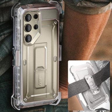 Supcase Carcasa para Samsung Galaxy S25 Ultra Caballete antichoque Transparente