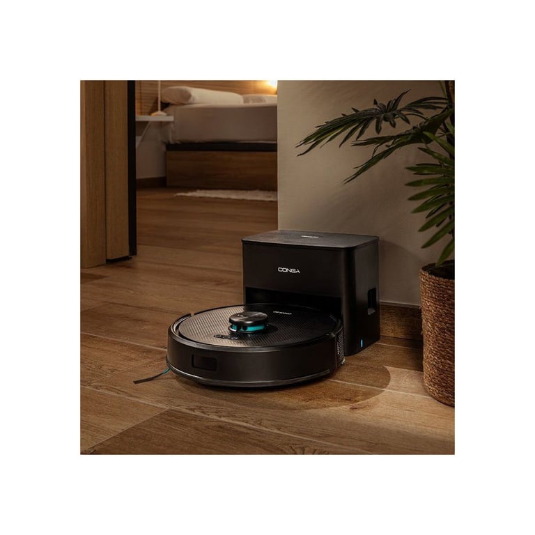 Robot aspirateur laveur Cecotec Conga Y50 base auto-vide 5000 Pa 3 L navigation laser noir - Neuf