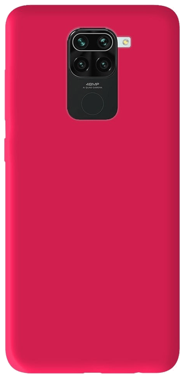 Coque silicone unie compatible Mat Rose Xiaomi Redmi Note 9