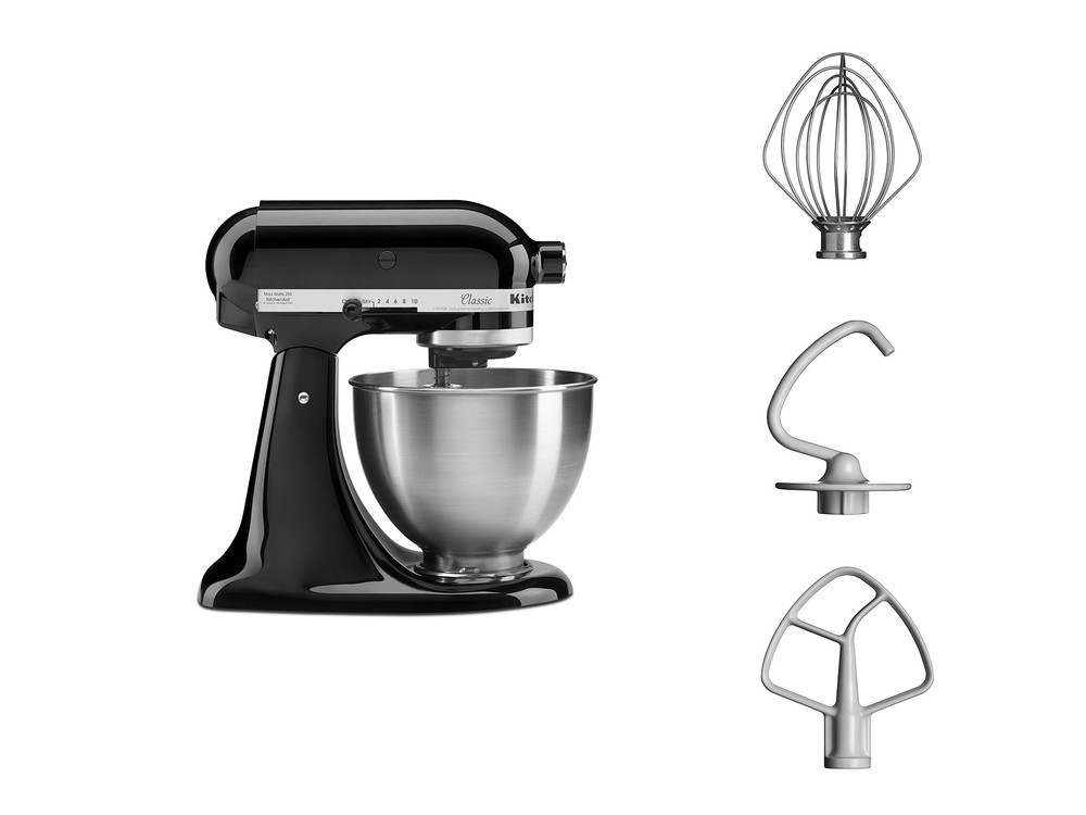 Robot Pâtissier KitchenAid 5K45SSEOB – 275 W, 4.3 L, Acier Inox - vue 4