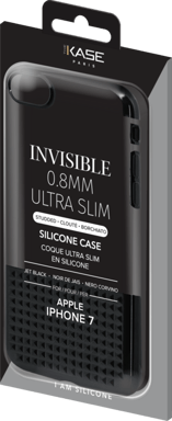 Custodia ultra sottile con borchie invisibili per Apple iPhone 7/8/SE 2020 0,8 mm, Jet Black
