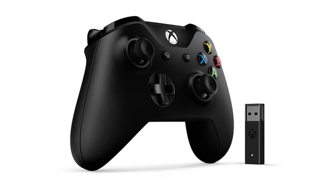 Controller Microsoft Xbox + adattatore wireless nero Gamepad PC, Xbox One