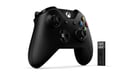Controller Microsoft Xbox + adattatore wireless nero Gamepad PC, Xbox One