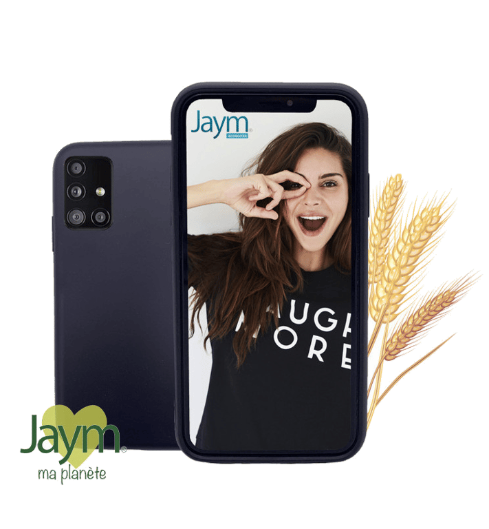 JAYM - Coque 100% Biodégradable Noire pour Samsung Galaxy A51 4G ? Écologique - Souple et résistante